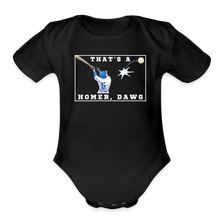 Load image into Gallery viewer, That&#39;s a Homer, Dawg! Organic Short Sleeve Baby Bodysuit - black
