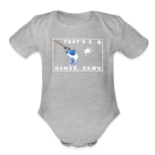 Load image into Gallery viewer, That&#39;s a Homer, Dawg! Organic Short Sleeve Baby Bodysuit - heather grey
