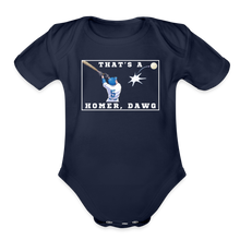Load image into Gallery viewer, That&#39;s a Homer, Dawg! Organic Short Sleeve Baby Bodysuit - dark navy
